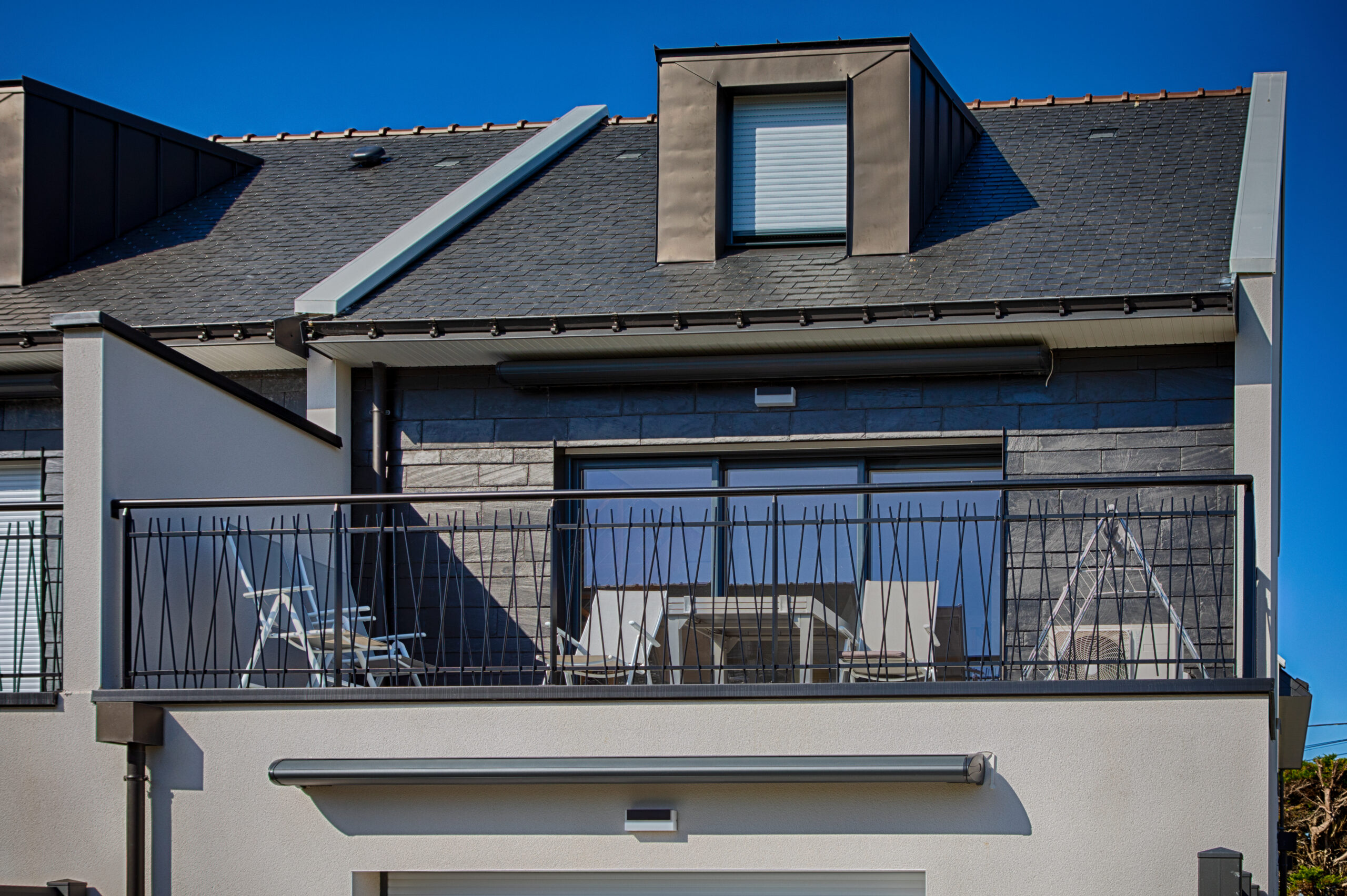 Vue balcon d'un appartement de la résidence Les Mimosas située à Damgan